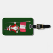 Der Weihnachtsmann mit der Flagge Perus Gepäckanhänger (Vorderseite horizontal)