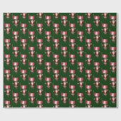 Der Weihnachtsmann mit der Flagge Perus Geschenkpapier (Flach)
