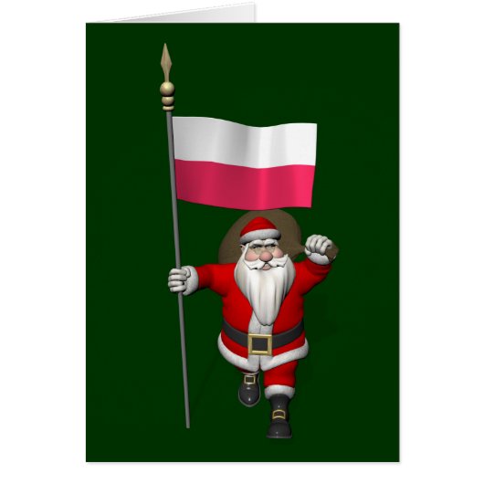 Der Weihnachtsmann mit der Flagge Polens (Vorne)
