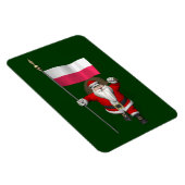 Der Weihnachtsmann mit der Flagge Polens Magnet (Rechte Seite)