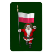 Der Weihnachtsmann mit der Flagge Polens Magnet (Vertikal)