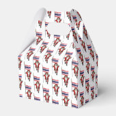 Der Weihnachtsmann mit der Flagge Thailands Geschenkschachtel (Rückseite)