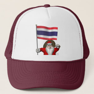 Der Weihnachtsmann mit der Flagge Thailands Truckerkappe