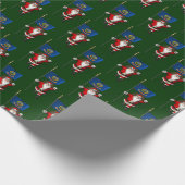 Der Weihnachtsmann mit der Flagge von Idaho Geschenkpapier (Ecke)