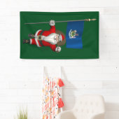 Der Weihnachtsmann mit der Flagge von Maine Banner (Insitu)