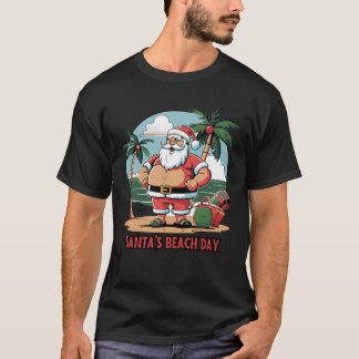Der Weihnachtsmann mit Drehung - Strandtag T-Shirt