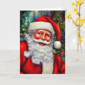 Der Weihnachtsmann mit einem Kzwinkern in Seiner A Karte (Gelbe Blume)