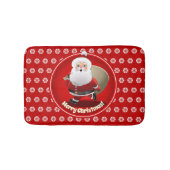 Der Weihnachtsmann mit einem Sack voller Geschenke Badematte (Vorderseite)