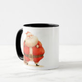 Der Weihnachtsmann mit einer gigantischen Taschend Tasse (Vorderseite Links)