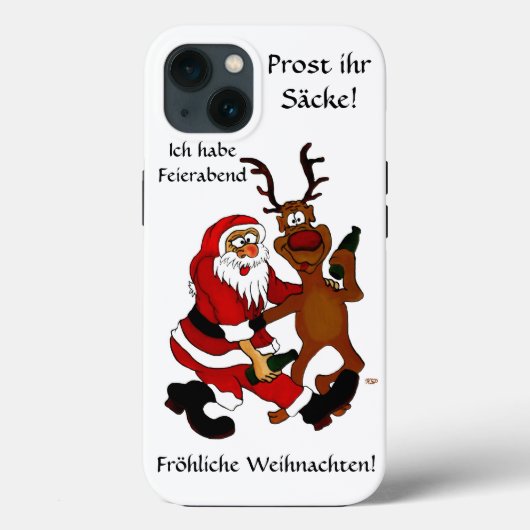 Der Weihnachtsmann mit Elch Case-Mate iPhone Hülle (Rückseite)