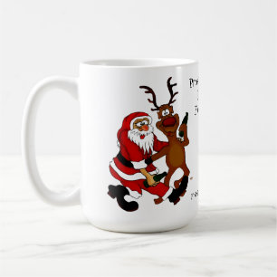 Der Weihnachtsmann mit Elch - heißes Fest Kaffeetasse