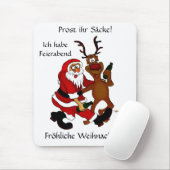 Der Weihnachtsmann mit Elch Mousepad (Mit Mouse)