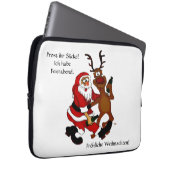 Der Weihnachtsmann mit Elch - Prost it bags! Laptopschutzhülle (Vorne Rechts)