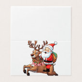 Der Weihnachtsmann mit Friedensgeschenken (Außenseite Aufgefaltet)