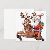 Der Weihnachtsmann mit Friedensgeschenken Einladung (Vorne/Hinten)