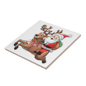 Der Weihnachtsmann mit Friedensgeschenken Fliese (Seite)
