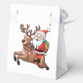 Der Weihnachtsmann mit Friedensgeschenken Geschenkschachtel (Rückseite)