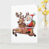 Der Weihnachtsmann mit Friedensgeschenken Karte (Gelbe Blume)