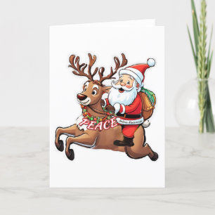 Der Weihnachtsmann mit Friedensgeschenken Karte