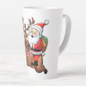 Der Weihnachtsmann mit Friedensgeschenken Milchtasse (Rechte Ecke)