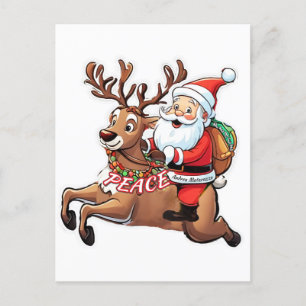 Der Weihnachtsmann mit Friedensgeschenken Postkarte