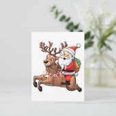 Der Weihnachtsmann mit Friedensgeschenken Postkarte (Stehend Vorderseite)