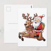 Der Weihnachtsmann mit Friedensgeschenken Postkarte (Vorne/Hinten)