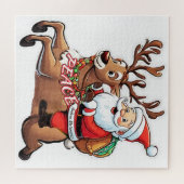 Der Weihnachtsmann mit Friedensgeschenken Puzzle (Horizontal)