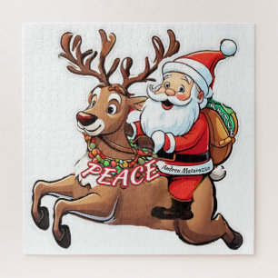 Der Weihnachtsmann mit Friedensgeschenken Puzzle