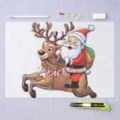 Der Weihnachtsmann mit Friedensgeschenken Seidenpapier (Handwerk)