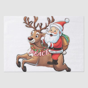 Der Weihnachtsmann mit Friedensgeschenken Seidenpapier