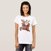 Der Weihnachtsmann mit Friedensgeschenken T-Shirt (Vorne ganz)