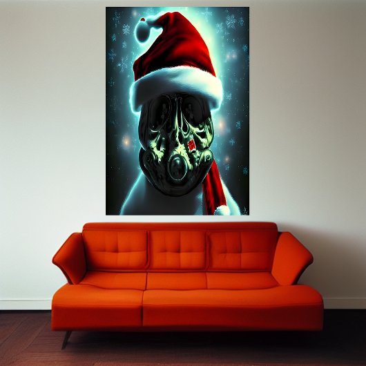 Der Weihnachtsmann mit Gasmaske | AI Art Poster