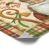 Der Weihnachtsmann mit Geschenken Poster (Ecke)