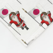 Der Weihnachtsmann mit japanischem Abzeichen Fleecedecke (Ecke)