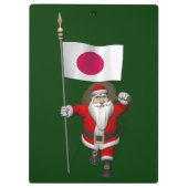 Der Weihnachtsmann mit japanischem Abzeichen Klemmbrett (Rückseite)