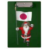 Der Weihnachtsmann mit japanischem Abzeichen Klemmbrett (Vorderseite)