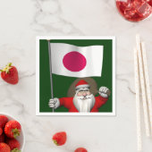 Der Weihnachtsmann mit japanischem Abzeichen Serviette (Beispiel)