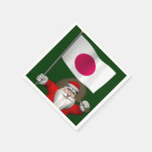Der Weihnachtsmann mit japanischem Abzeichen Serviette (Ecke)