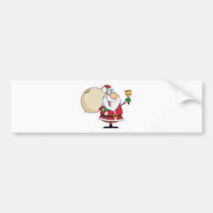 Der Weihnachtsmann mit Jingle Bell Autoaufkleber
