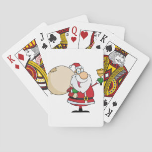 Der Weihnachtsmann mit Jingle Bell Spielkarten