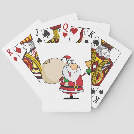 Der Weihnachtsmann mit Jingle Bell Spielkarten (Rückseite)
