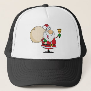 Der Weihnachtsmann mit Jingle Bell Truckerkappe