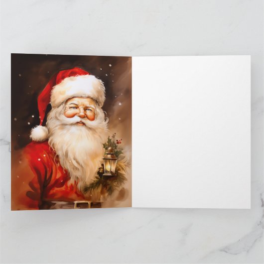 Der Weihnachtsmann mit Latern Karte (Innenseite)