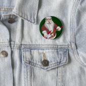 Der Weihnachtsmann mit roter Gitarre Button (Beispiel)