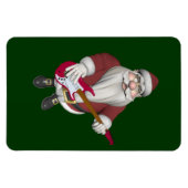 Der Weihnachtsmann mit roter Gitarre Magnet (Horizontal)
