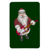 Der Weihnachtsmann mit roter Gitarre Magnet (Vertikal)