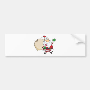 Der Weihnachtsmann mit Tasche Autoaufkleber