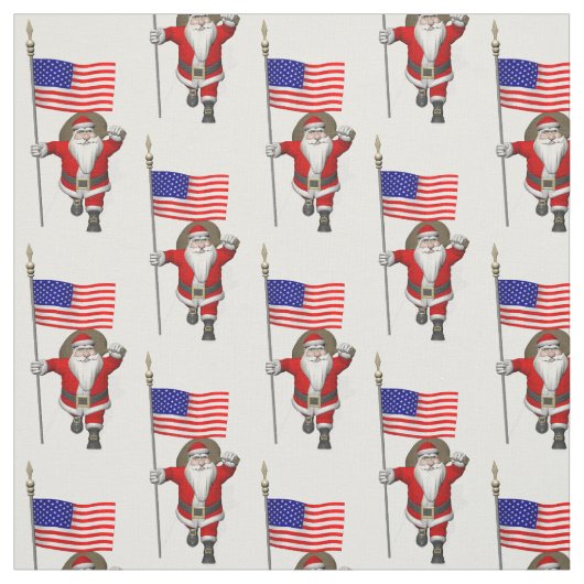 Der Weihnachtsmann mit US Flagge Stoff (Muster)