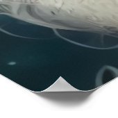 Der Weihnachtsmann mit weißem Bart | AI Art Poster (Ecke)